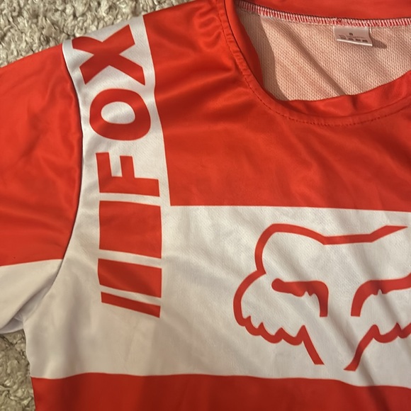 Fox Racing Red & White Long Sleeve Riding Shirt - Picture 3 of 5